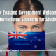 New Zealand Government Welcomes International Students for Studies