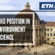 PhD Position in Environment Science at ETH Zurich University
